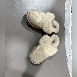 UGG Gold Shearling-Lined Slippers